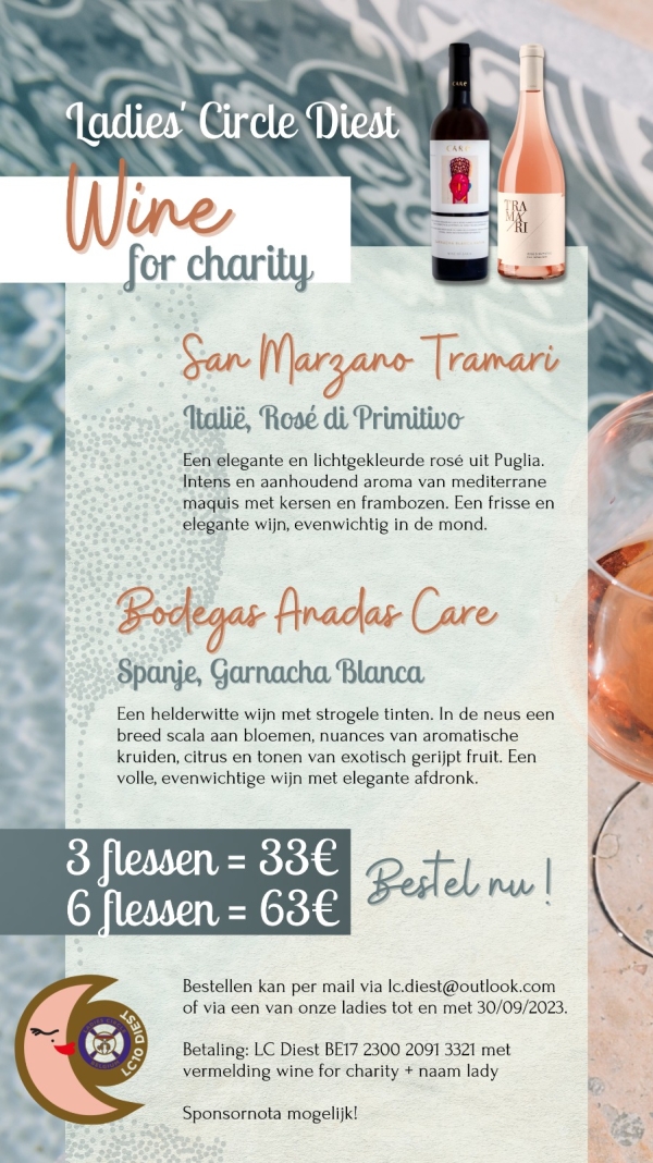 Affiche de Wine for Charity du LC 10 Diest