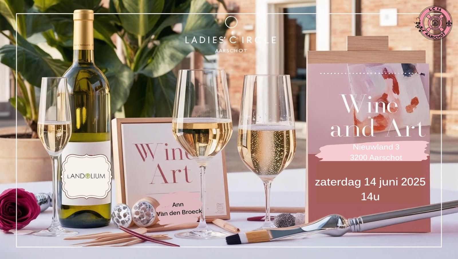 Affiche van Wine and Art door LC 14 Aarschot