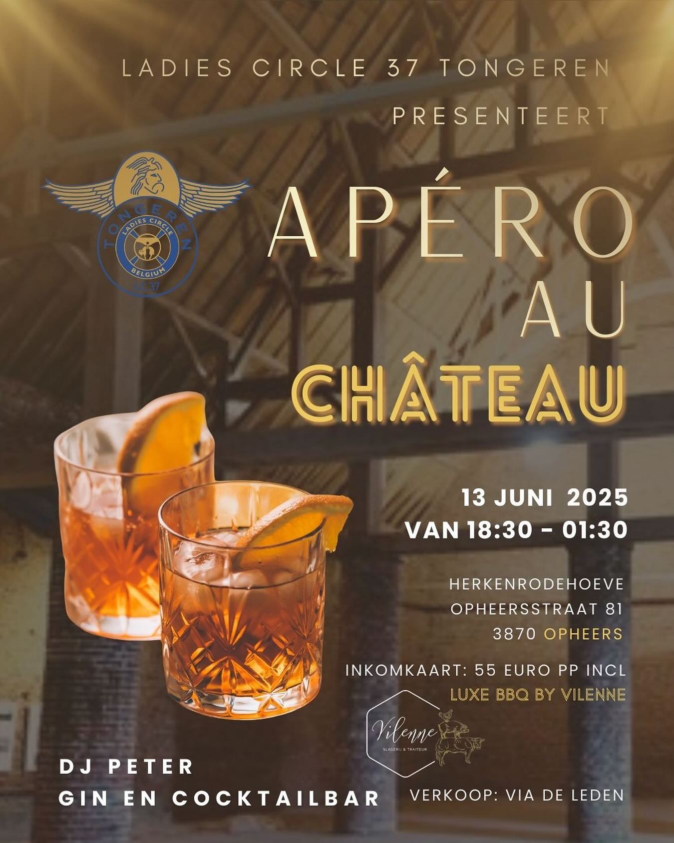 Affiche de l’Apéro au Château du LC 37 Tongeren