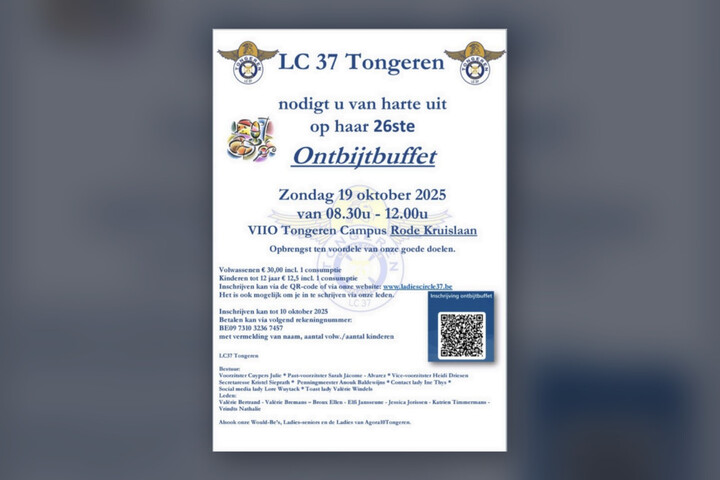 LC 37 Tongeren: 26ste ontbijtbuffet