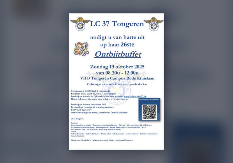 LC 37 Tongeren: 26ste ontbijtbuffet