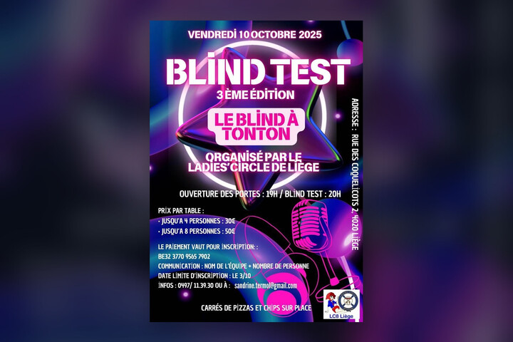 LC 8 Liège: Blind Test 