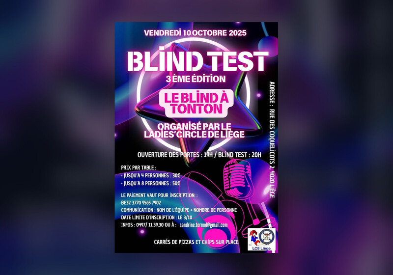 LC 8 Liège: Blind Test 